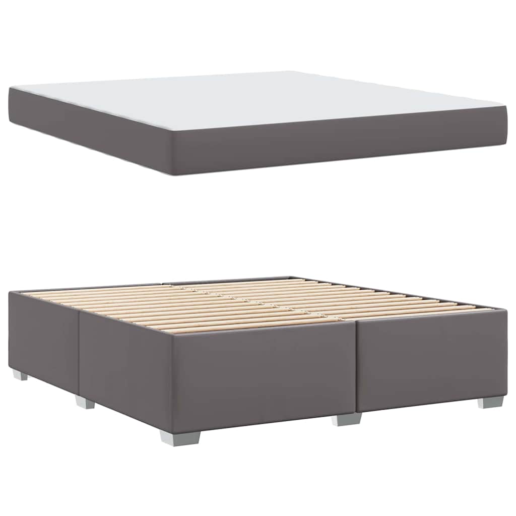 Cadre de lit Gris 180 x 200 cm Faux cuir - XIOS