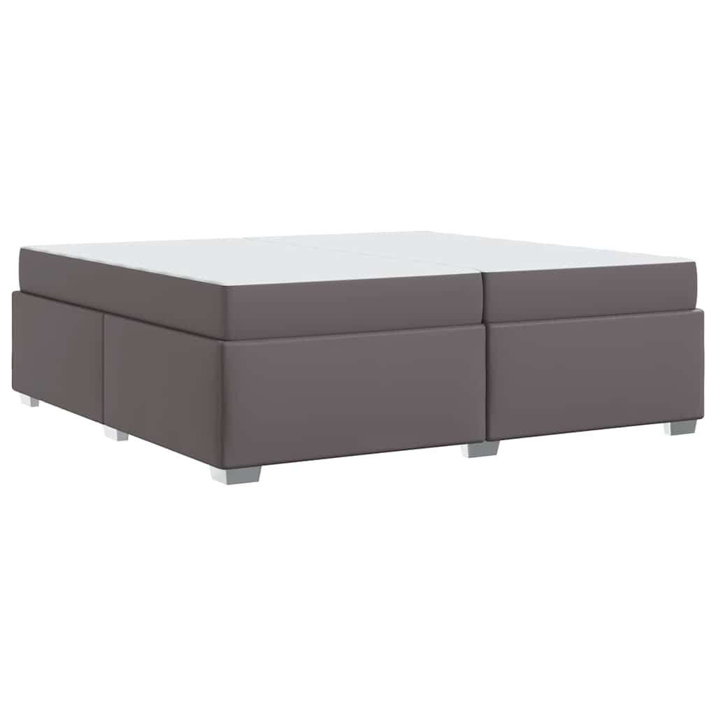 Cadre de lit Gris 200 x 200 cm Faux cuir - XIOS