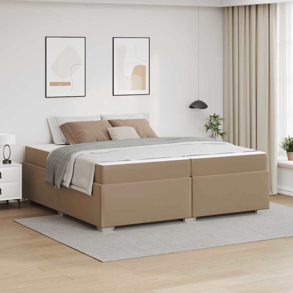 Cadre de lit Cappuccino 200 x 200 cm tissu - XIOS
