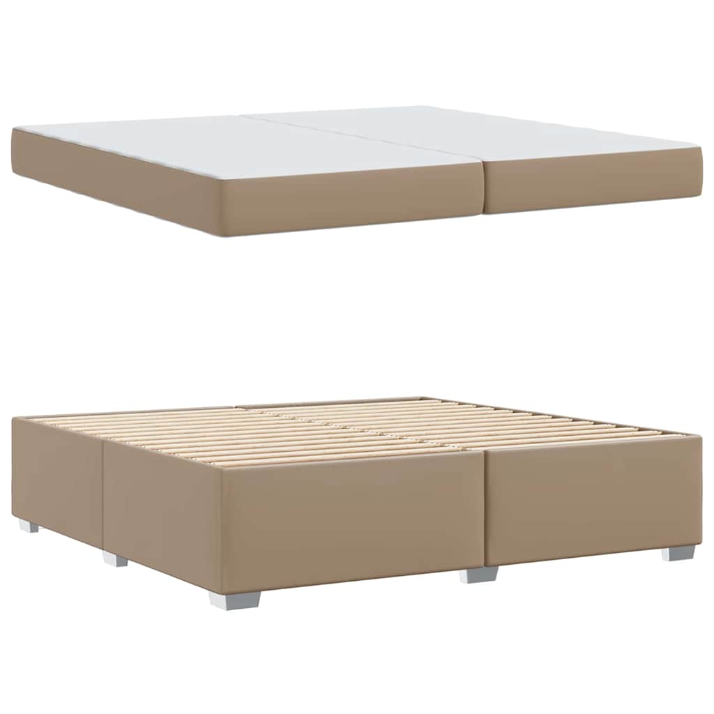 Cadre de lit Cappuccino 200 x 200 cm tissu - XIOS