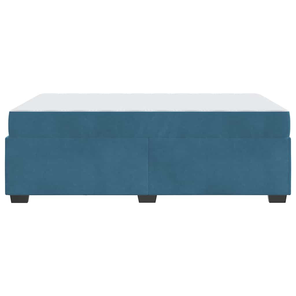 Cadre de lit avec matelas Bleu foncé 120 x 190 cm tissu - XIOS