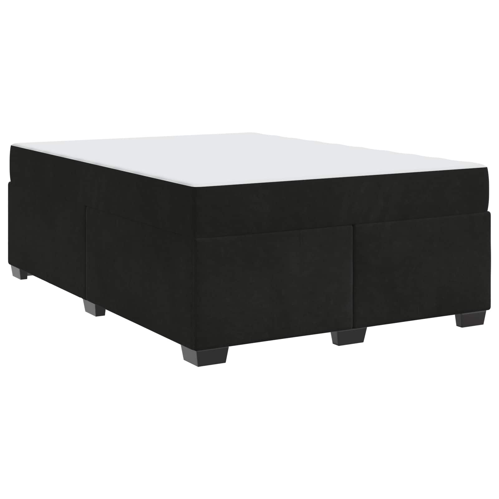 Cadre de lit avec matelas Noir 140 x 200 cm tissu - XIOS