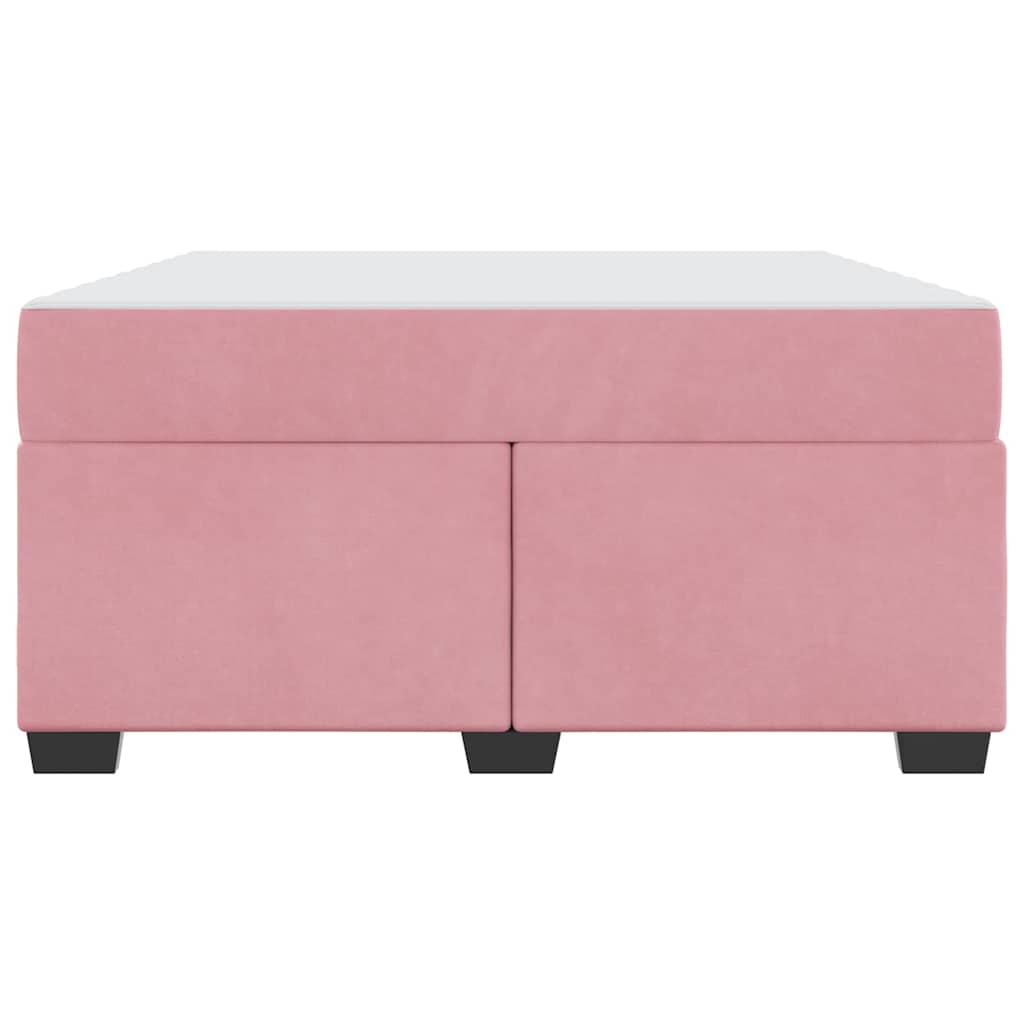 Cadre de lit avec matelas Rose 140 x 200 cm tissu - XIOS