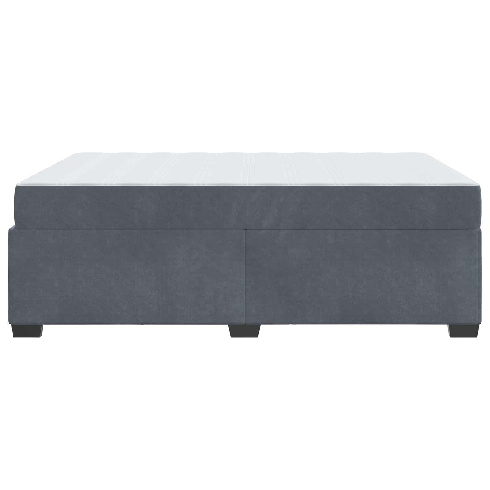 Cadre de lit avec matelas Gris foncé 160 x 200 cm tissu - XIOS