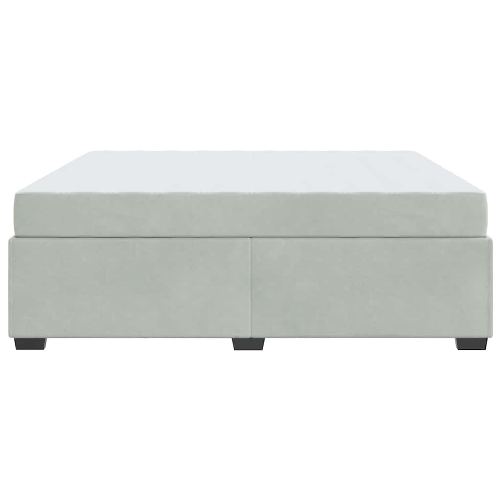 Cadre de lit avec matelas Gris clair 180 x 200 cm tissu - XIOS