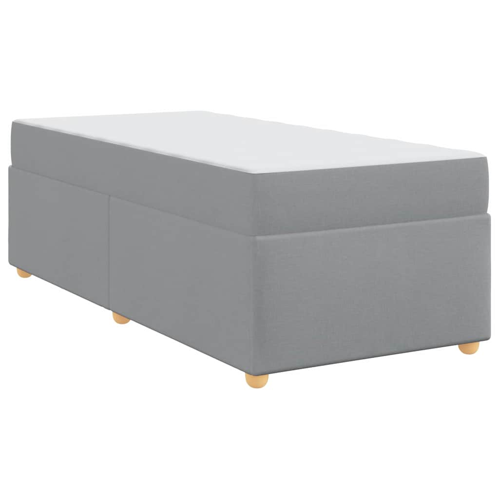 Cadre de lit avec matelas Gris clair 80 x 200 cm tissu - XIOS