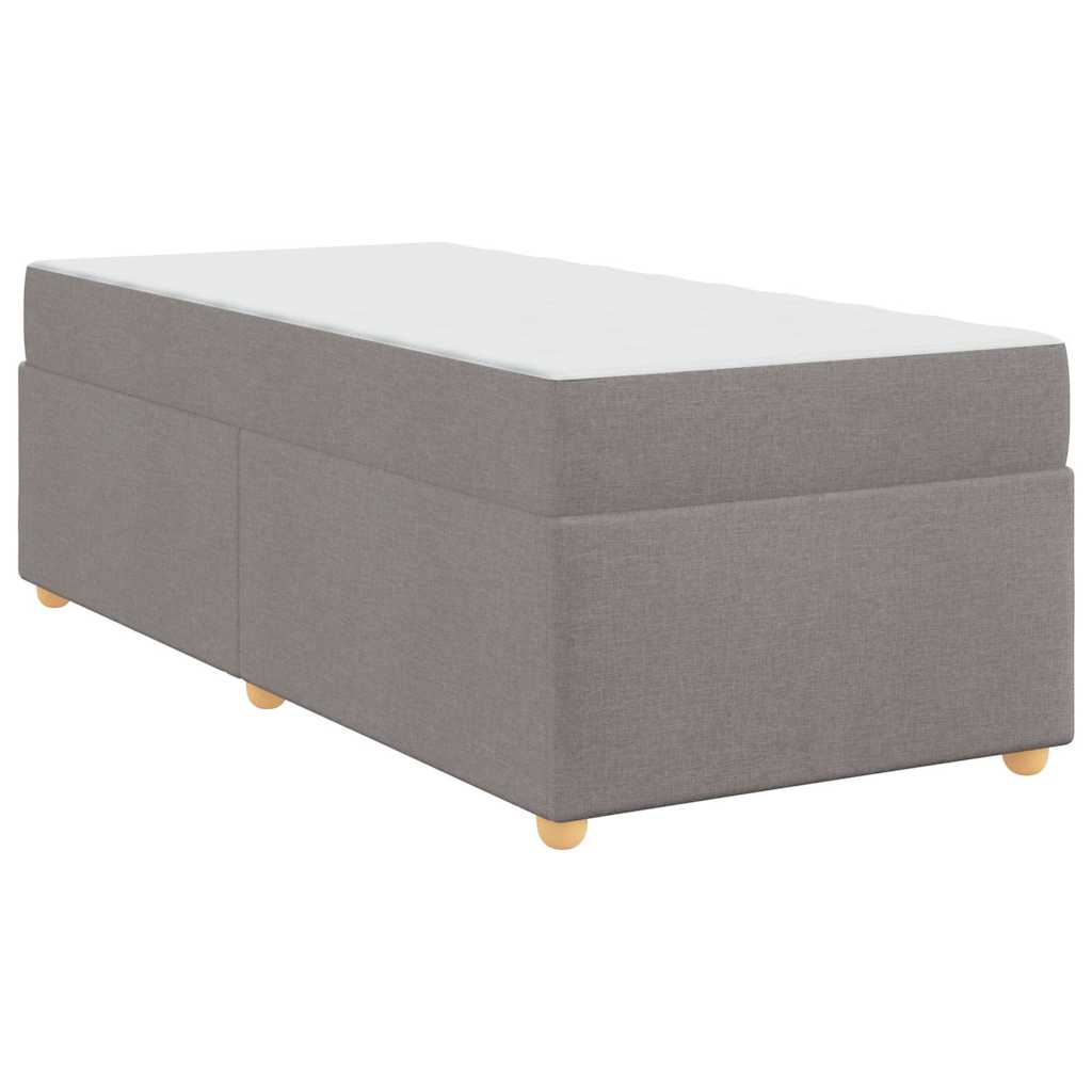 Cadre de lit avec matelas Taupe 80 x 200 cm tissu - XIOS