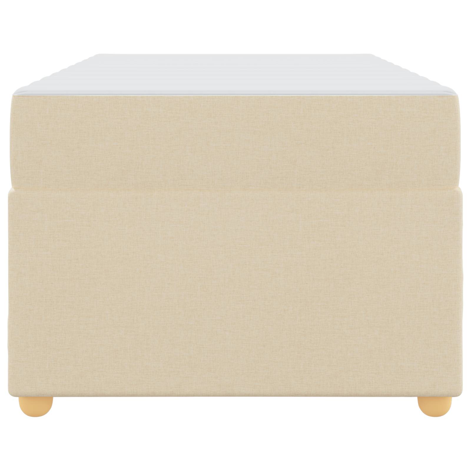 Cadre de lit avec matelas Crème 80 x 200 cm tissu - XIOS