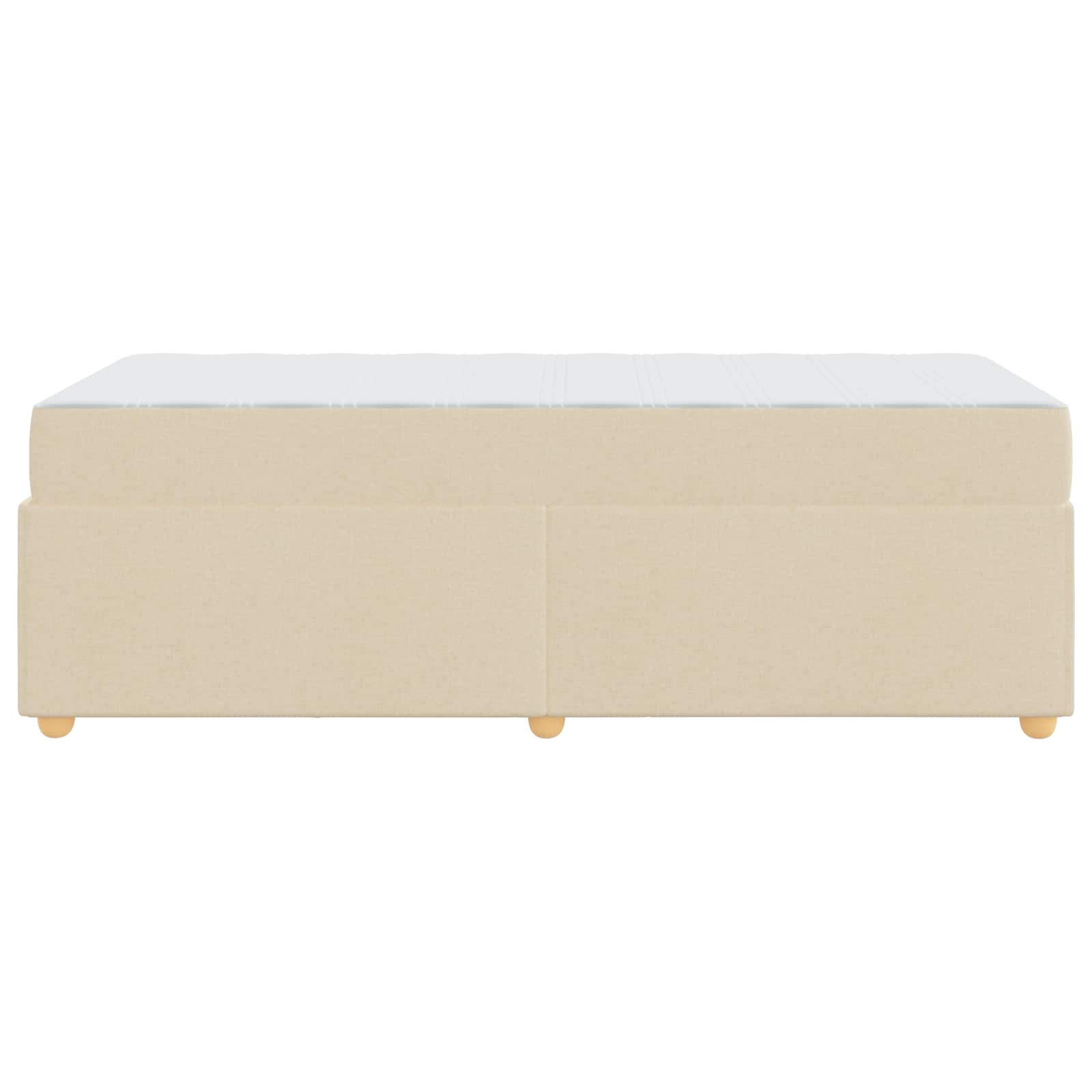 Cadre de lit avec matelas Crème 80 x 200 cm tissu - XIOS