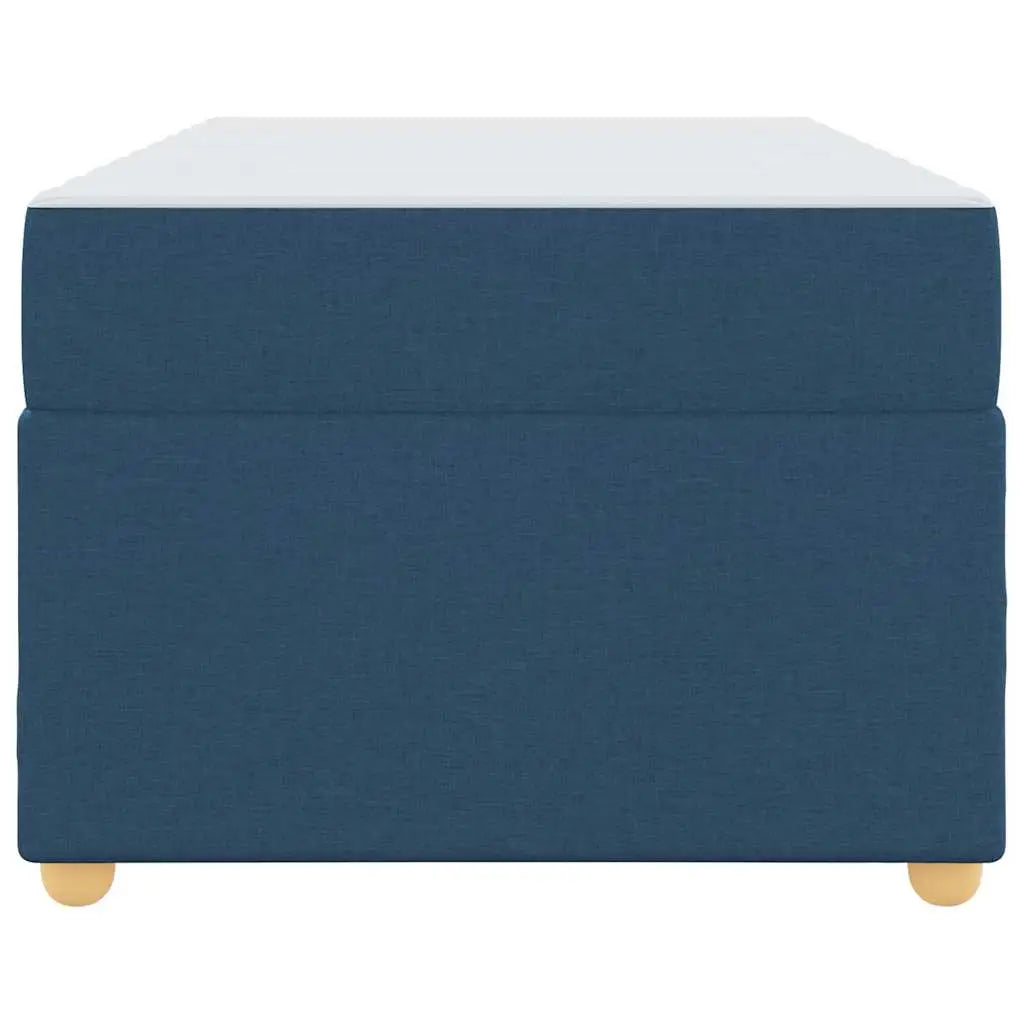 Cadre de lit avec matelas Bleu 80 x 200 cm tissu - XIOS