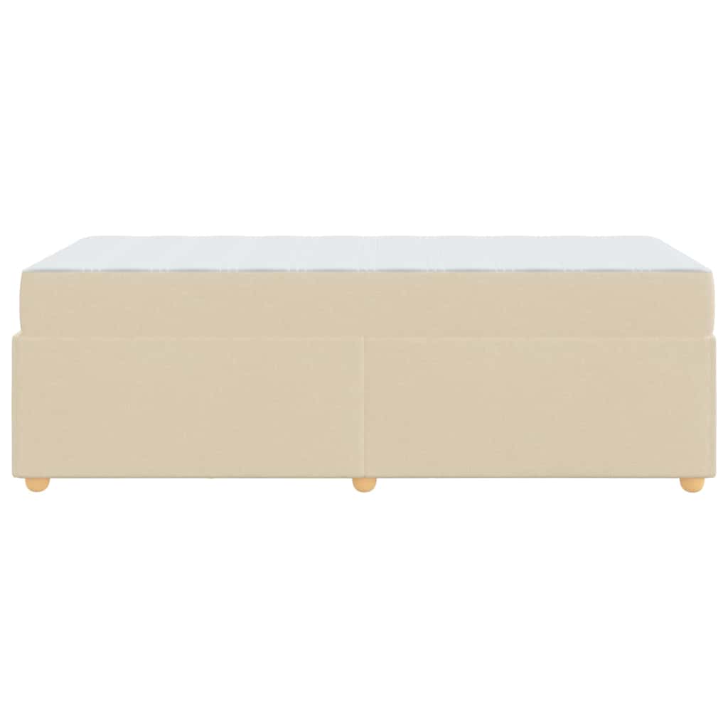 Cadre de lit avec matelas Crème 90 x 200 cm tissu - XIOS