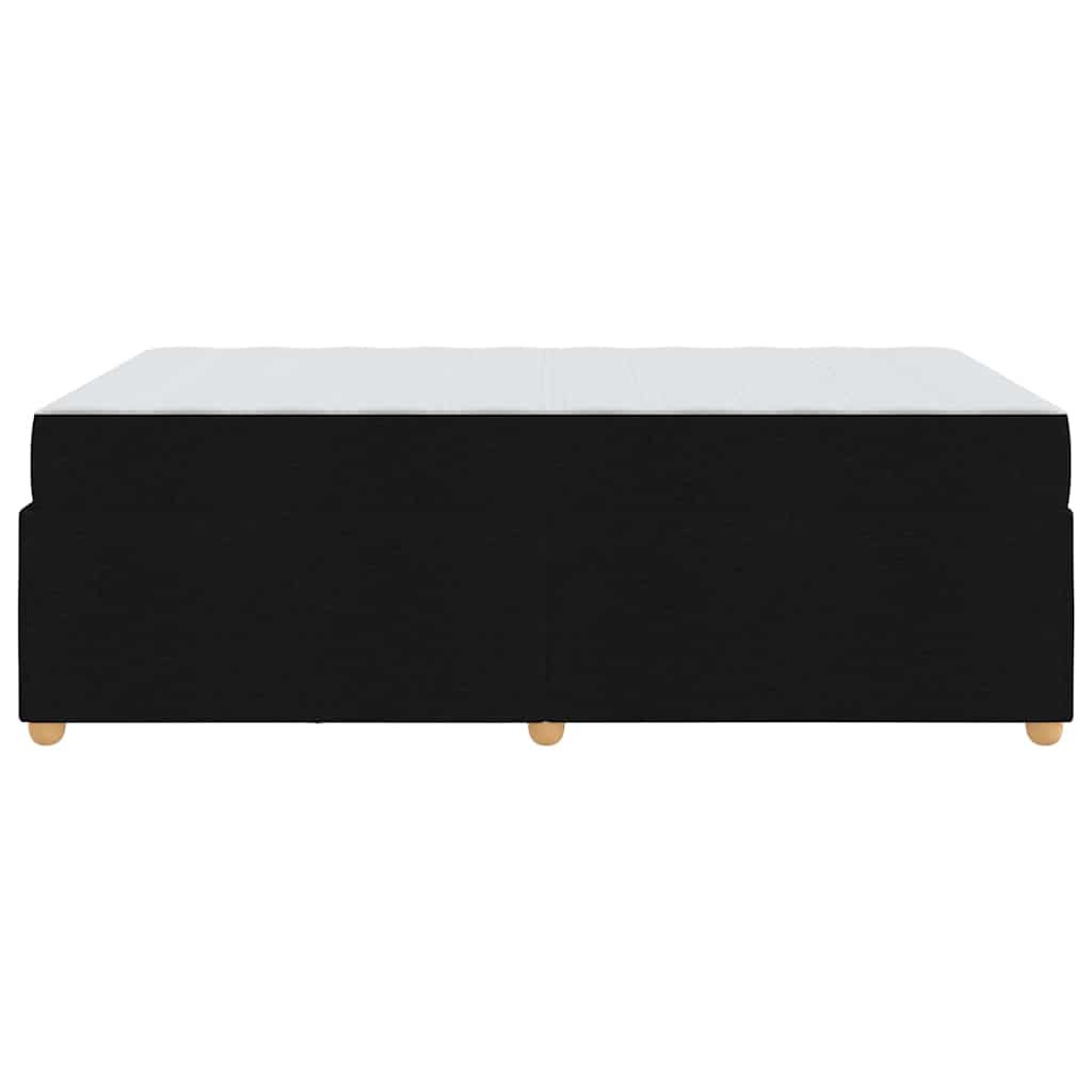 Cadre de lit avec matelas Noir 120 x 190 cm tissu - XIOS