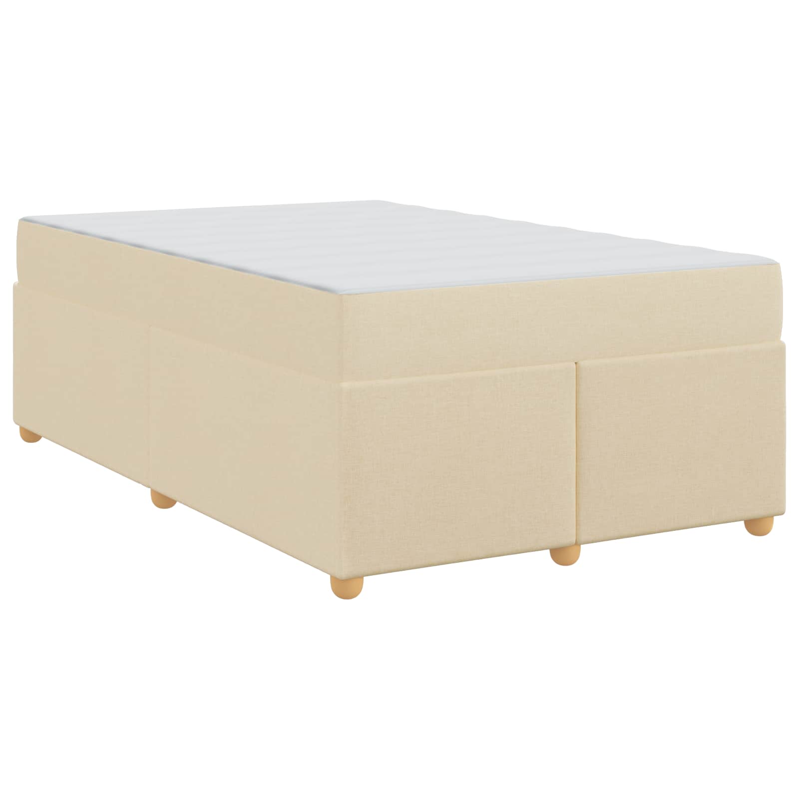 Cadre de lit avec matelas Crème 120 x 190 cm tissu - XIOS
