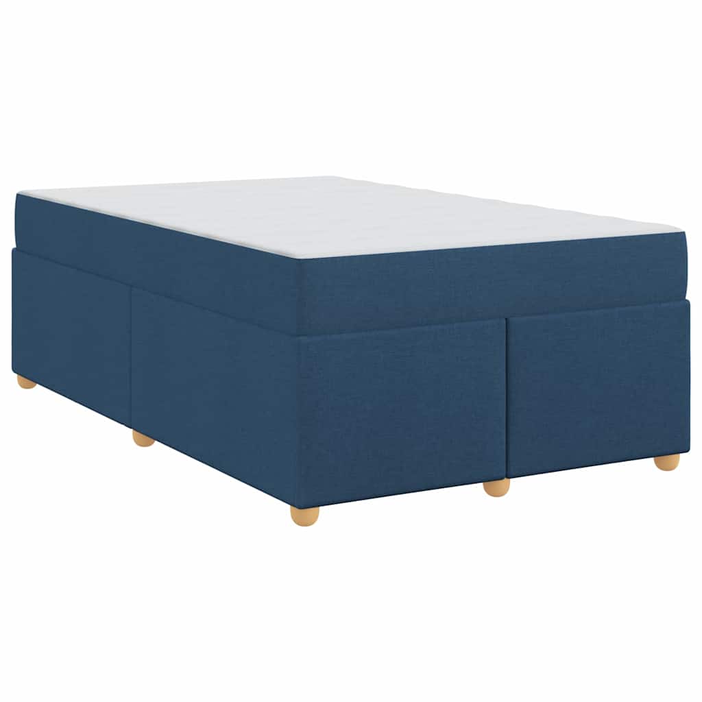 Cadre de lit avec matelas Bleu 120 x 190 cm tissu - XIOS