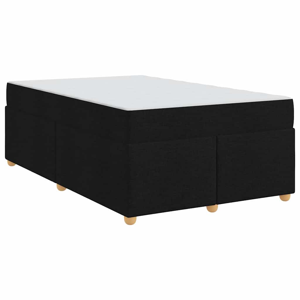 Cadre de lit avec matelas Noir 120 x 200 cm tissu - XIOS