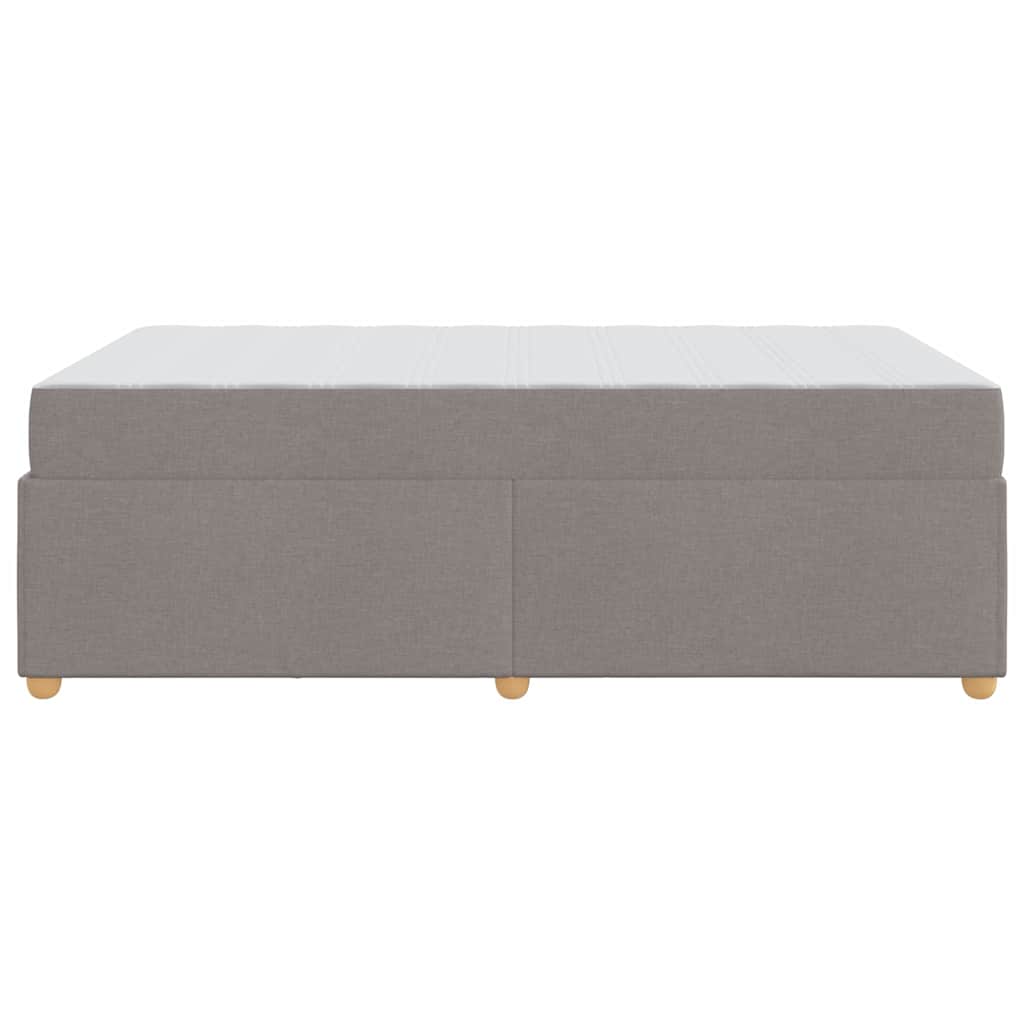 Cadre de lit avec matelas Taupe 120 x 200 cm tissu - XIOS