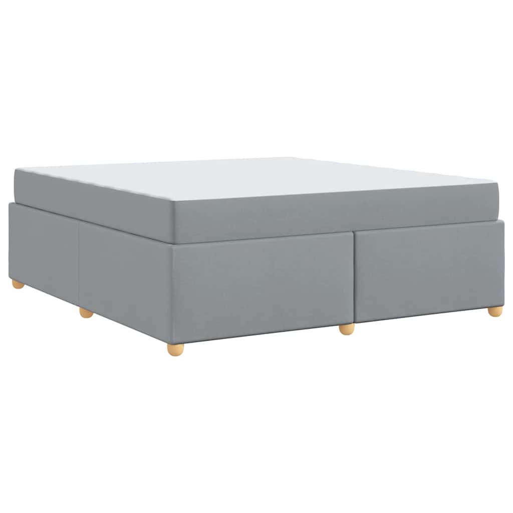 Cadre de lit avec matelas Gris clair 180 x 200 cm tissu - XIOS