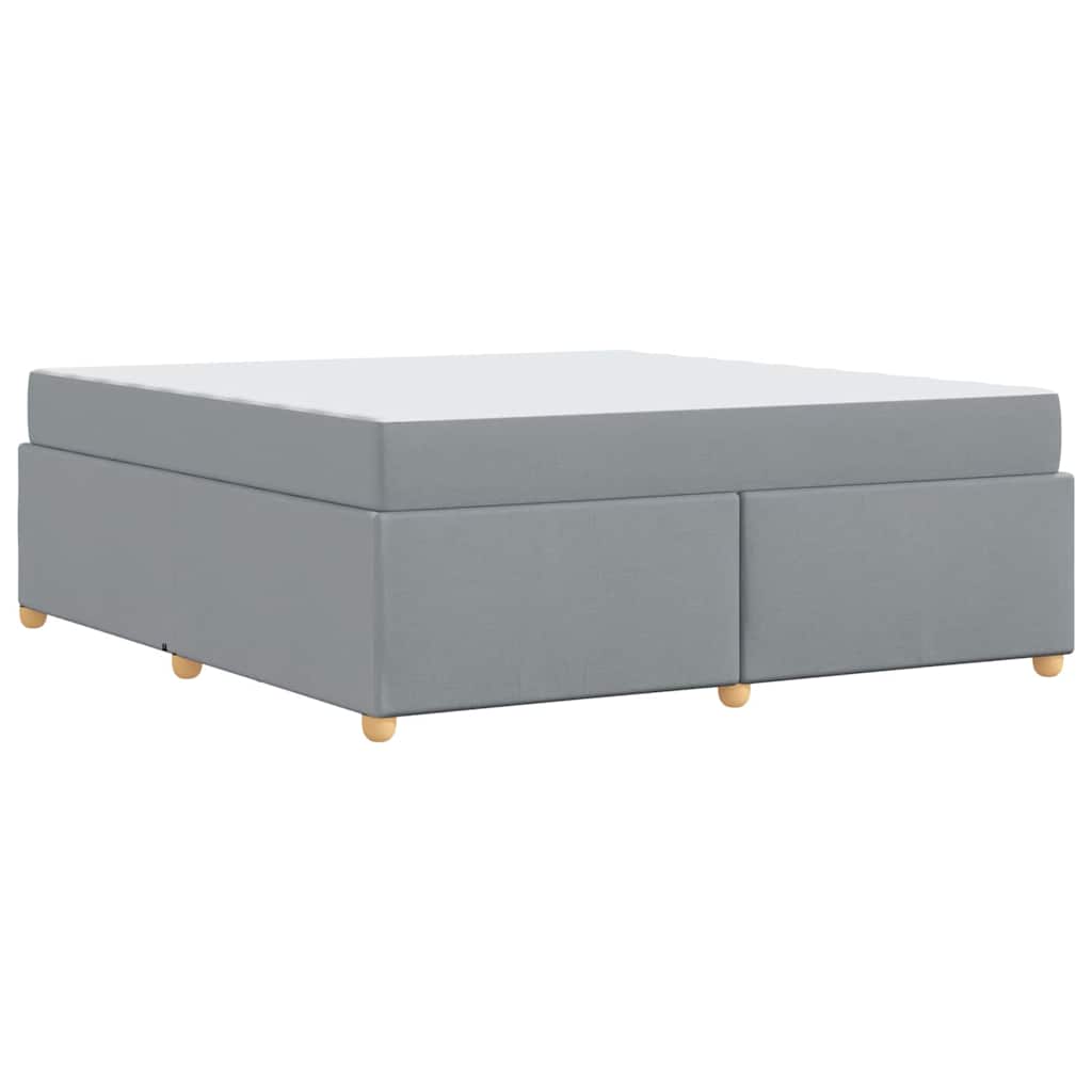 Cadre de lit avec matelas Gris clair 180 x 200 cm tissu - XIOS