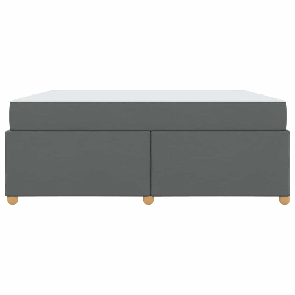 Cadre de lit avec matelas Gris foncé 180 x 200 cm tissu