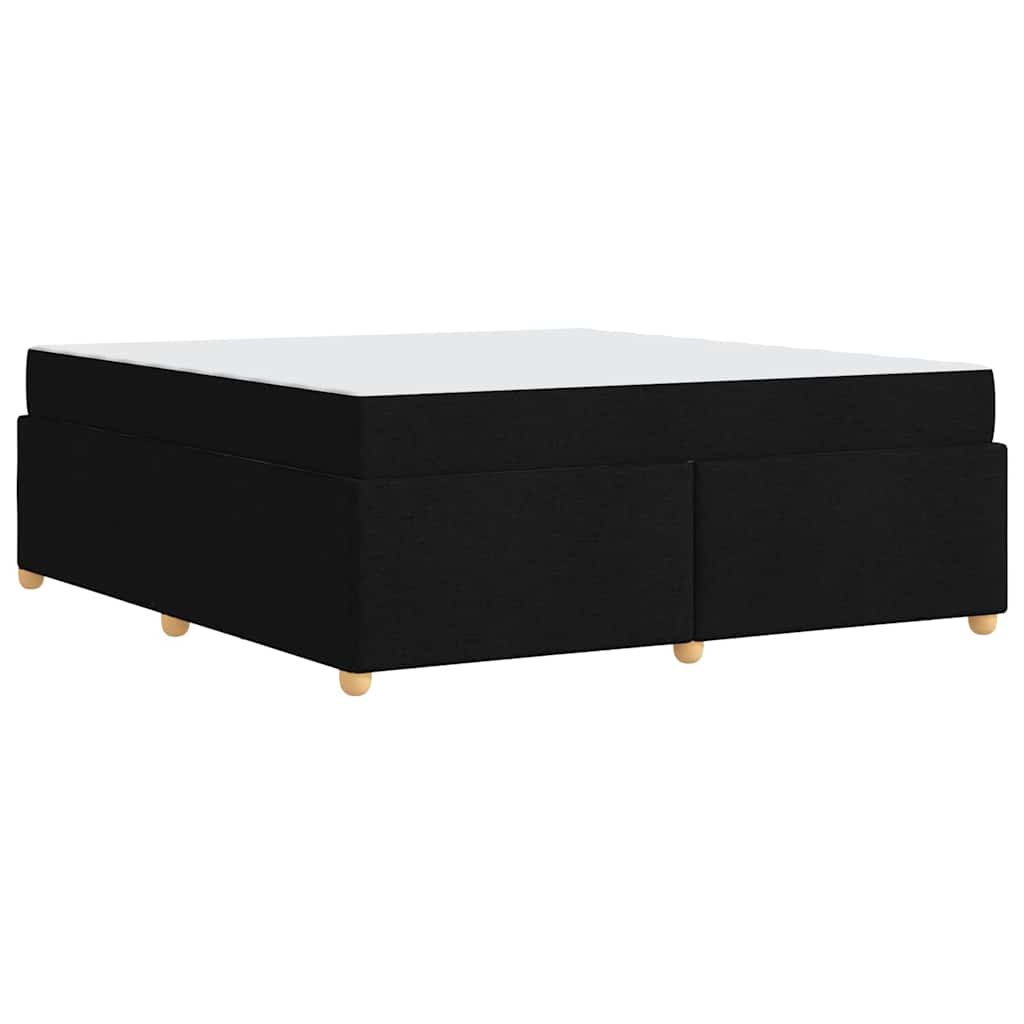 Cadre de lit avec matelas Noir 180 x 200 cm tissu