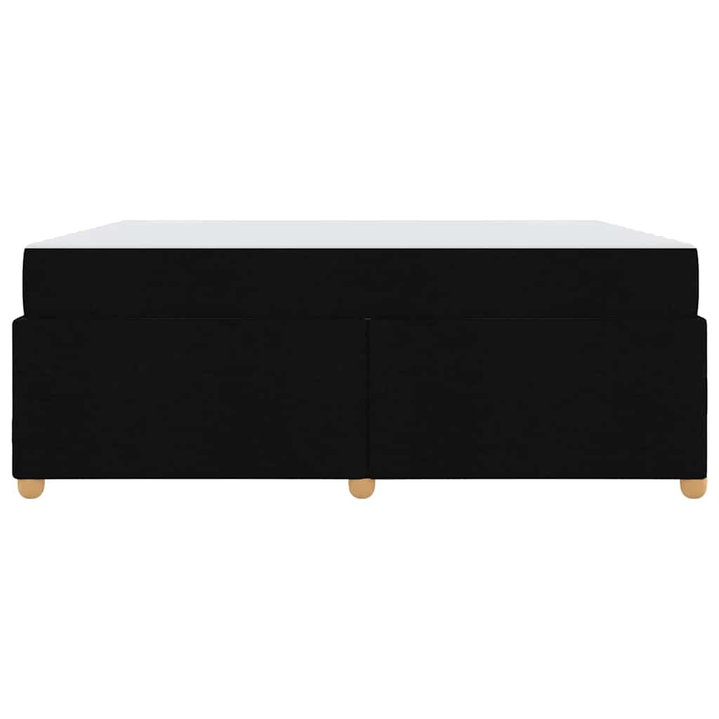 Cadre de lit avec matelas Noir 180 x 200 cm tissu