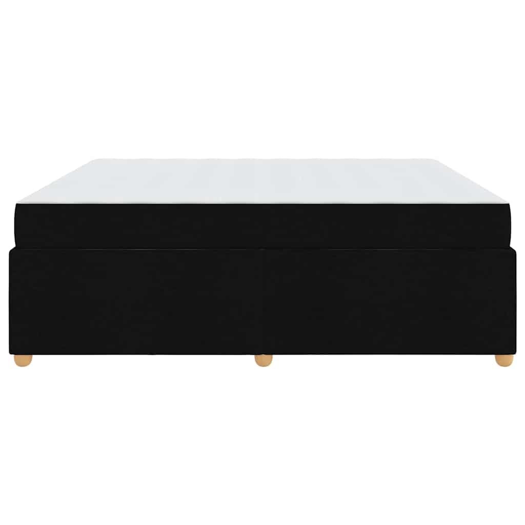 Cadre de lit avec matelas Noir 180 x 200 cm tissu