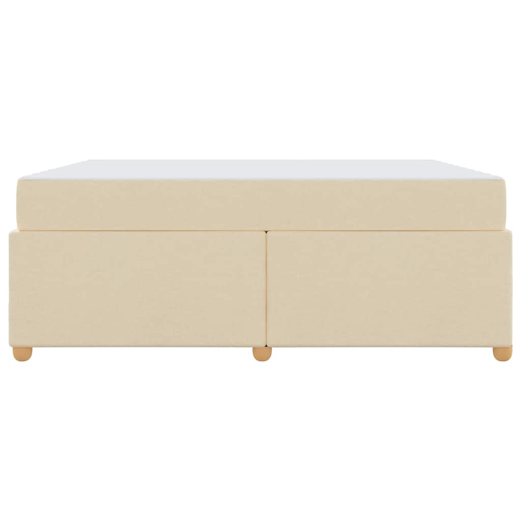 Cadre de lit avec matelas Crème 180 x 200 cm tissu - XIOS