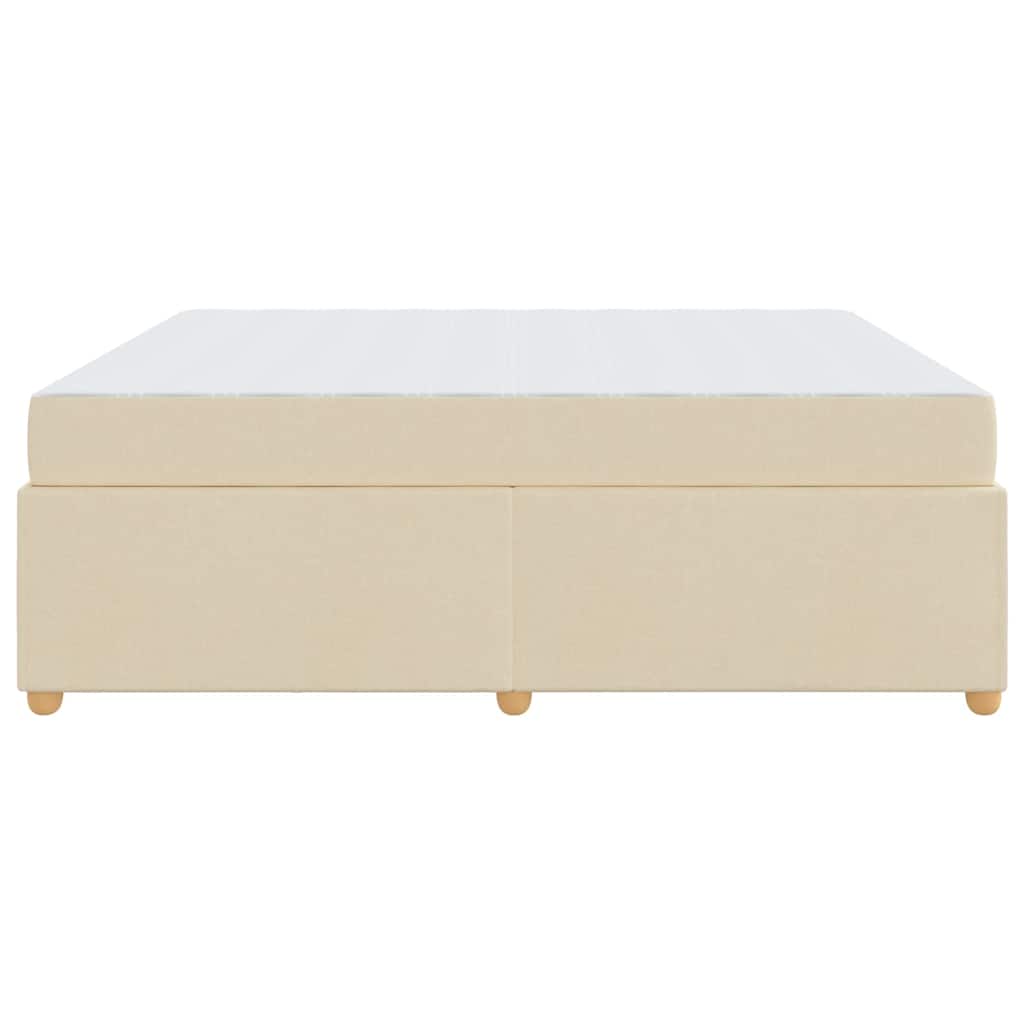 Cadre de lit avec matelas Crème 180 x 200 cm tissu - XIOS