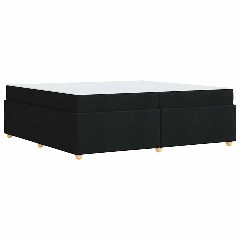 Cadre de lit avec matelas Noir 200 x 200 cm tissu