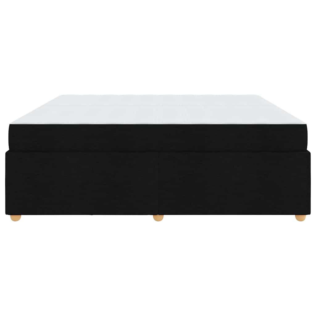 Cadre de lit avec matelas Noir 200 x 200 cm tissu