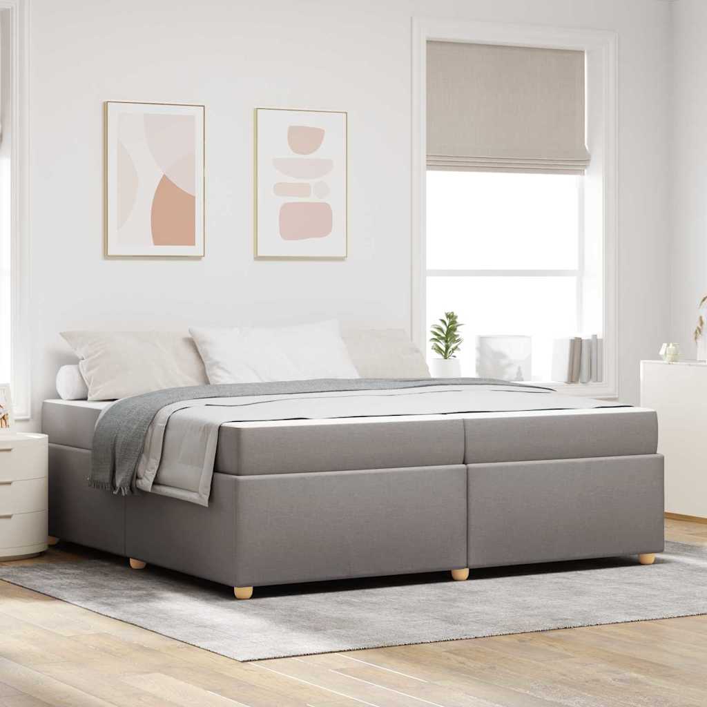 Cadre de lit Taupe 200 x 200 cm tissu