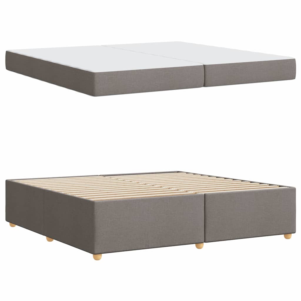 Cadre de lit Taupe 200 x 200 cm tissu