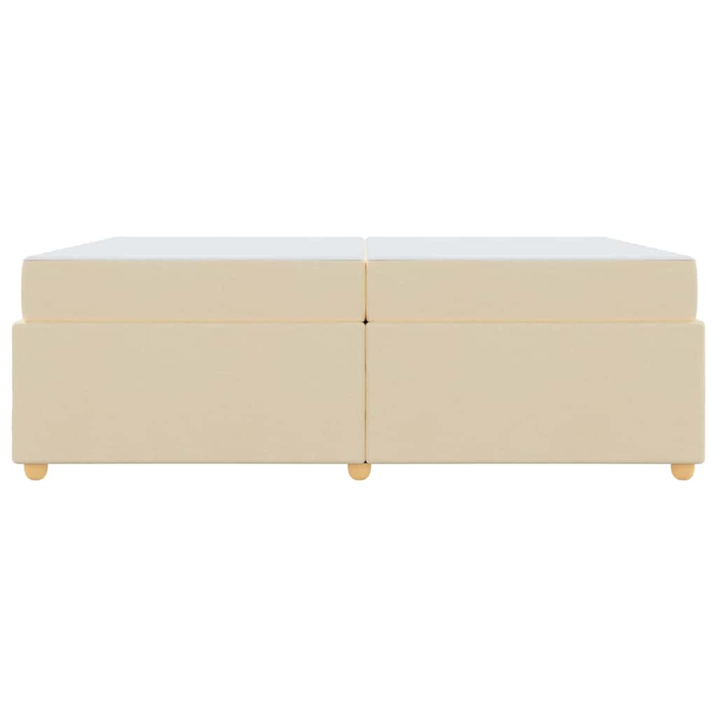 Cadre de lit avec matelas Crème 200 x 200 cm tissu - XIOS