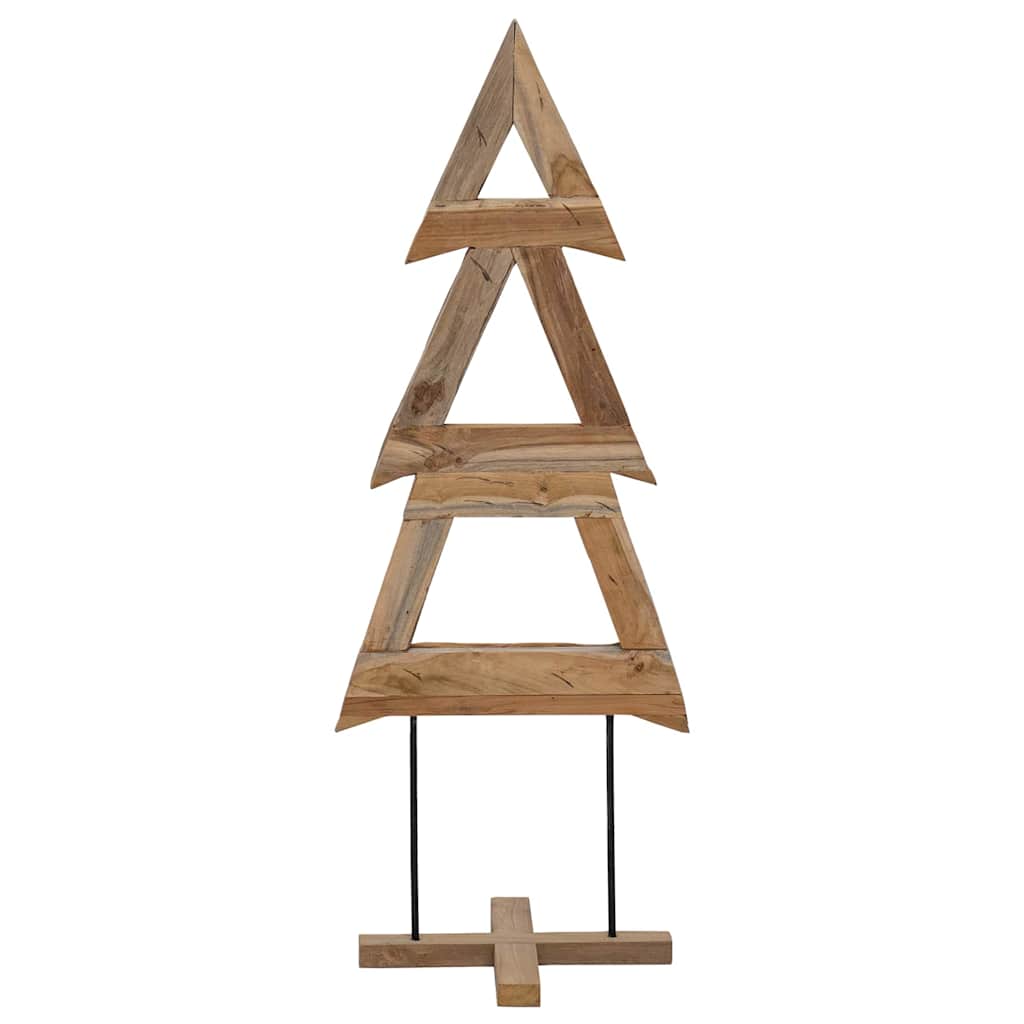 Sapin de Noël avec support Marron 90 cm Bois de teck solide - XIOS