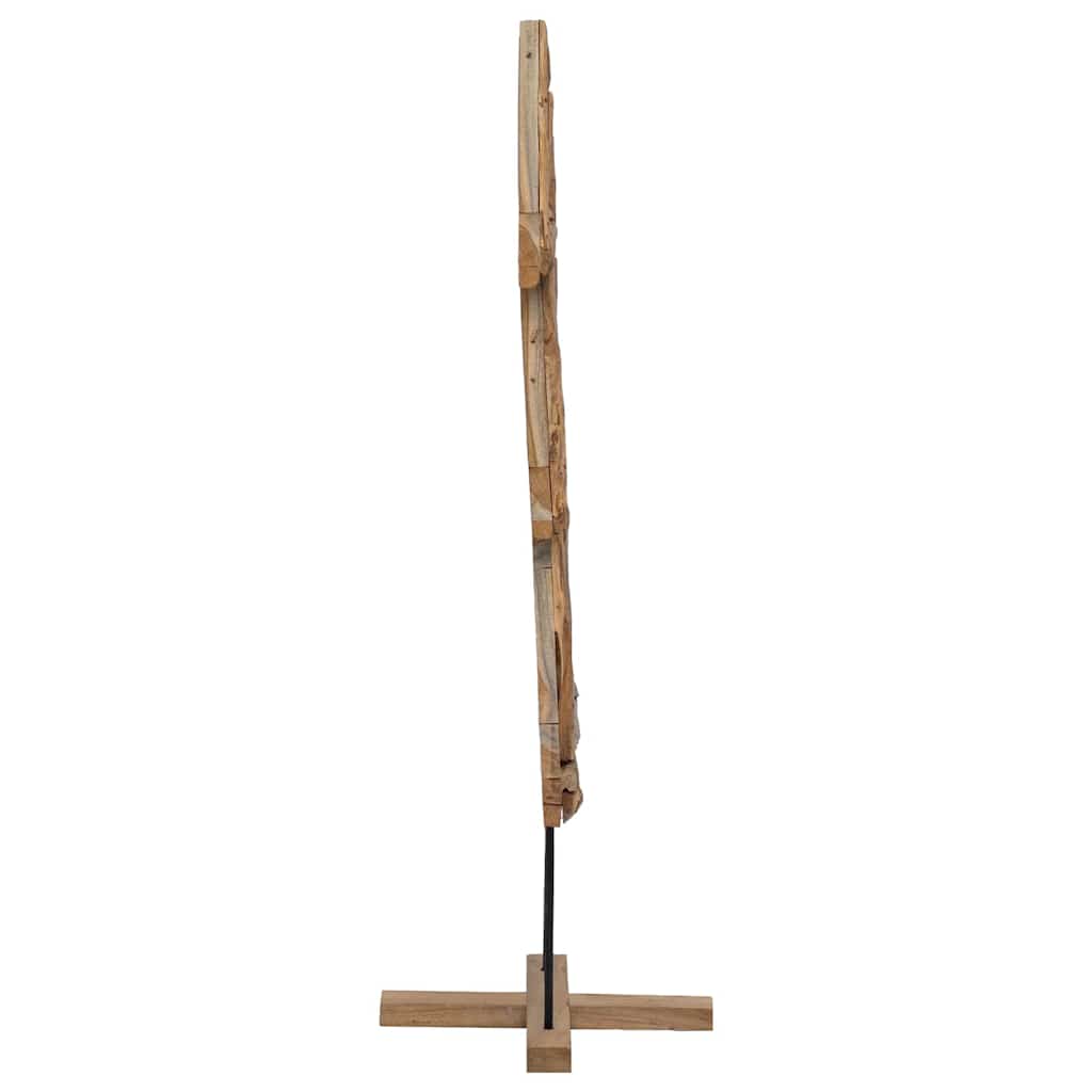 Sapin de Noël avec support Marron 90 cm Bois de teck solide - XIOS