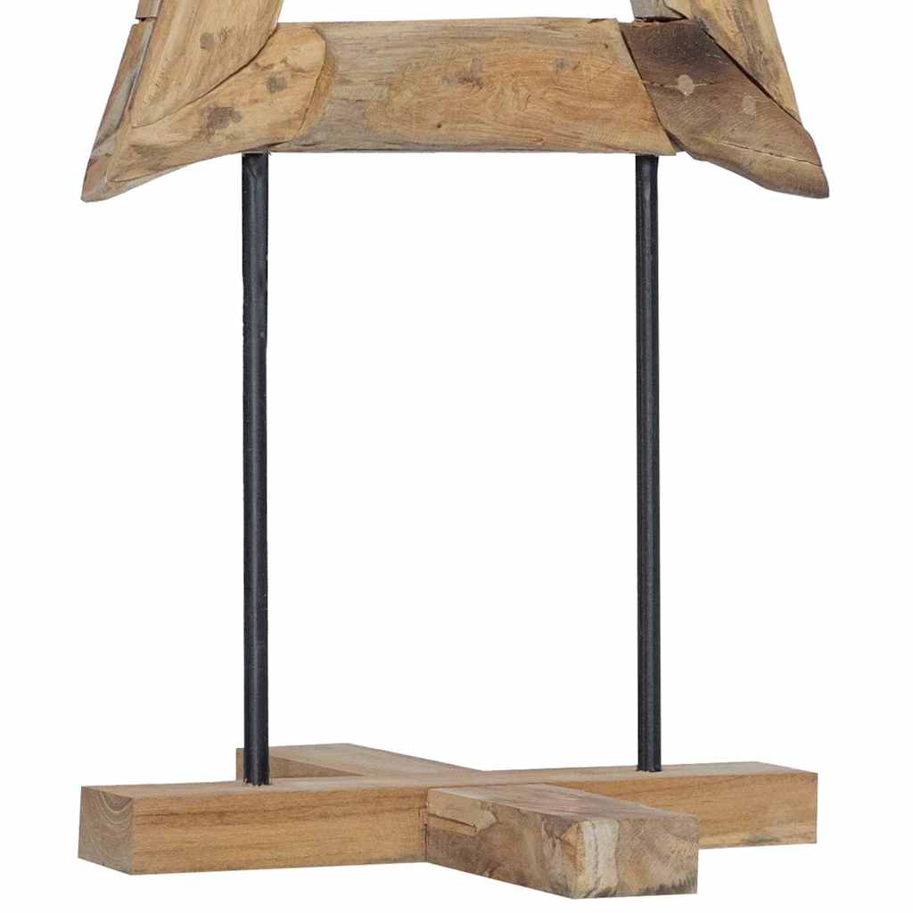 Sapin de Noël avec support Marron 120 cm Bois de teck solide - XIOS