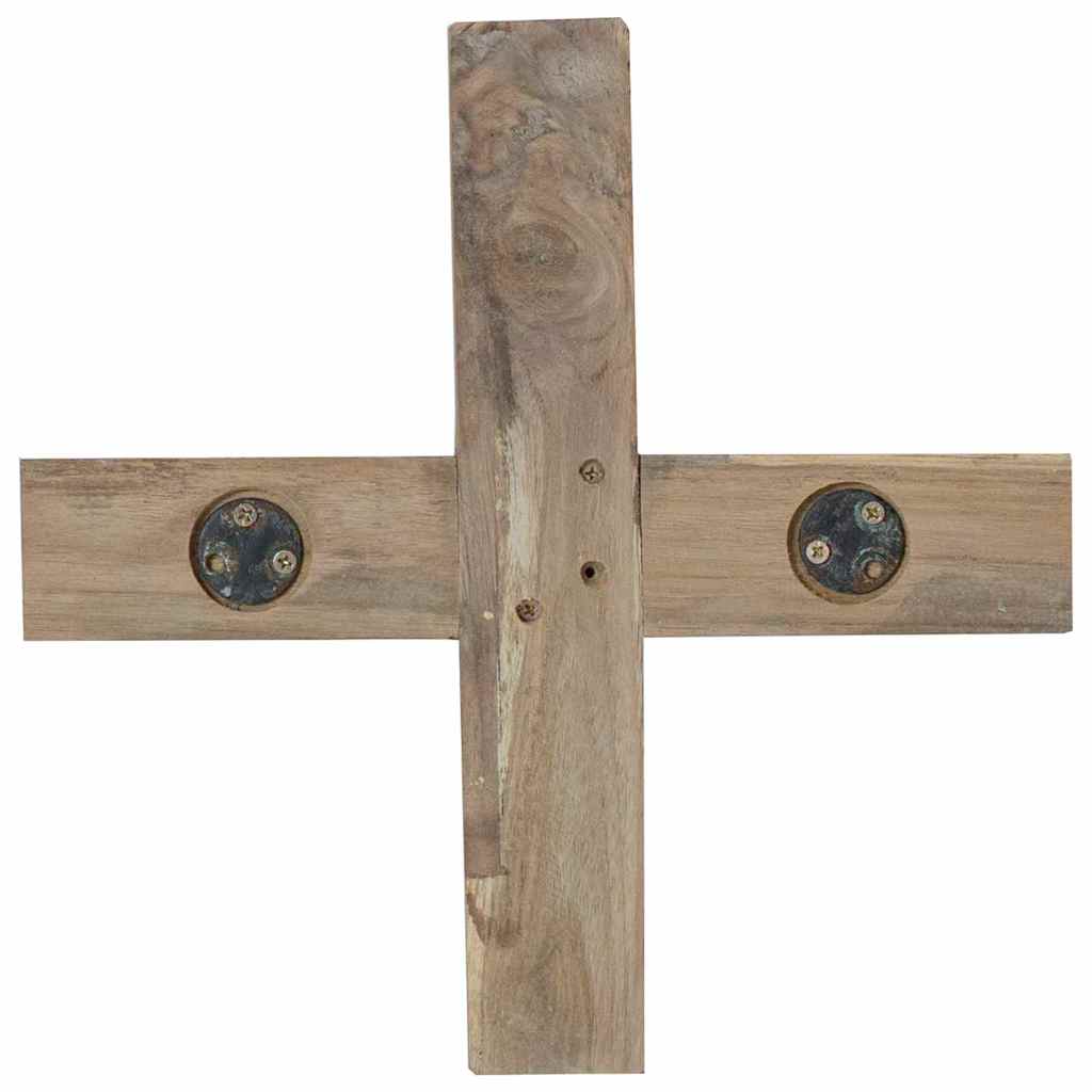 Sapin de Noël avec support Marron 120 cm Bois de teck solide - XIOS