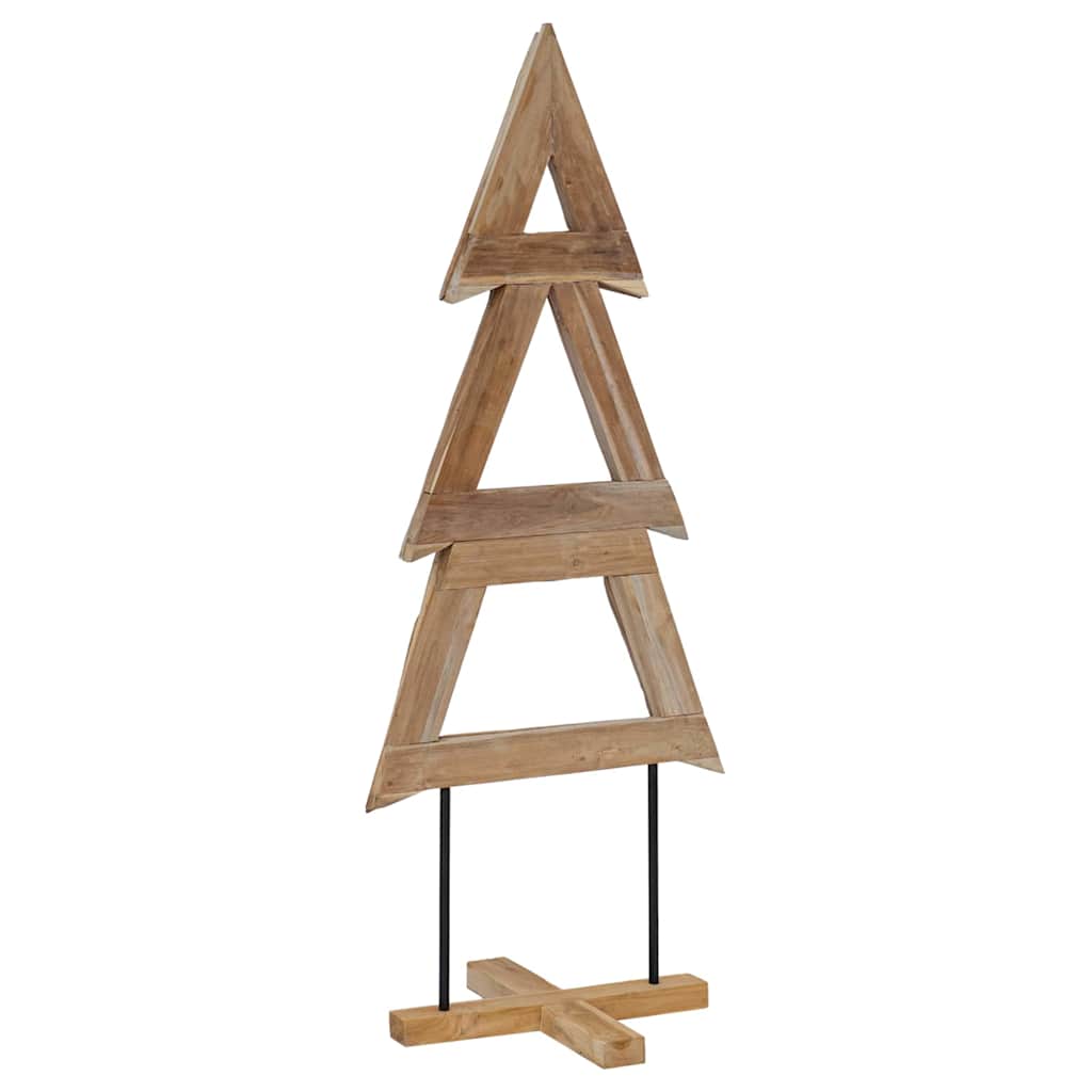 Sapin de Noël avec support Marron 150 cm Bois de teck solide - XIOS