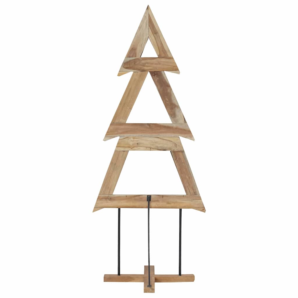 Sapin de Noël avec support Marron 180 cm Bois de teck solide - XIOS