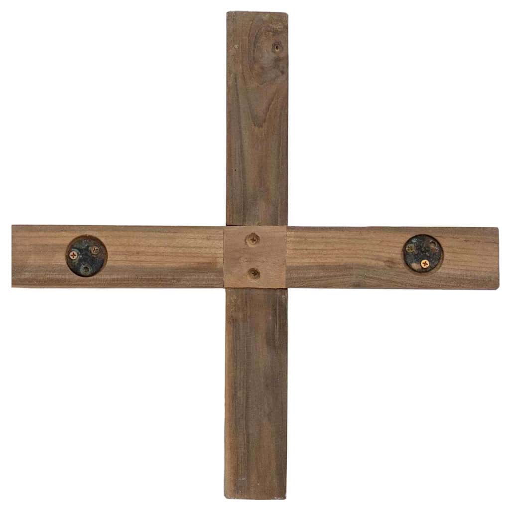 Sapin de Noël avec support Marron 90 cm Bois de teck solide - XIOS