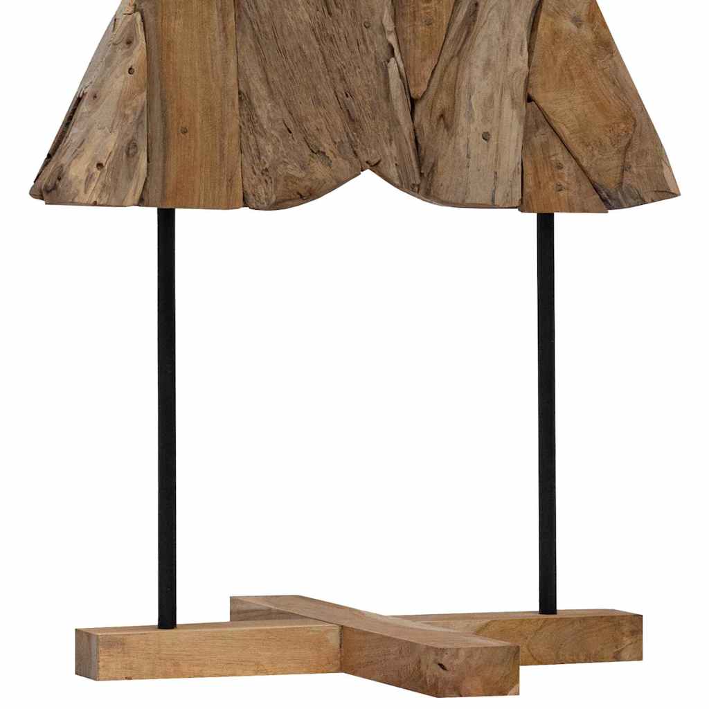 Sapin de Noël avec support Marron 150 cm Bois de teck solide - XIOS