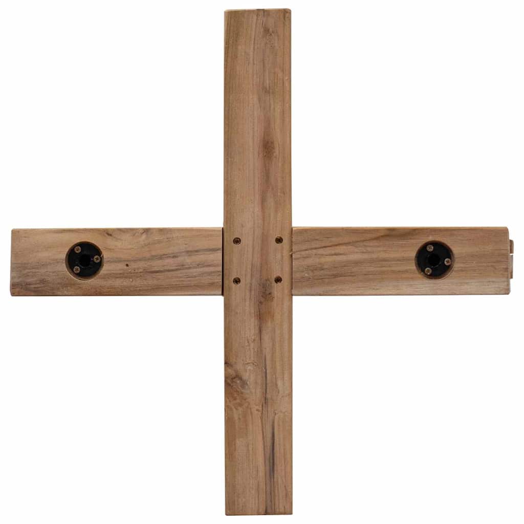 Sapin de Noël avec support Marron 150 cm Bois de teck solide - XIOS