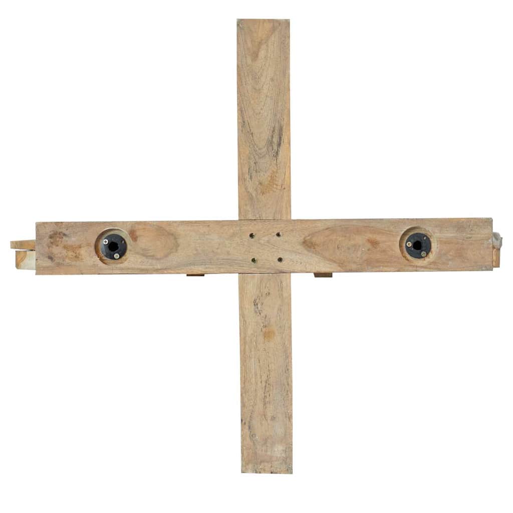 Sapin de Noël avec support Marron 180 cm Bois de teck solide - XIOS