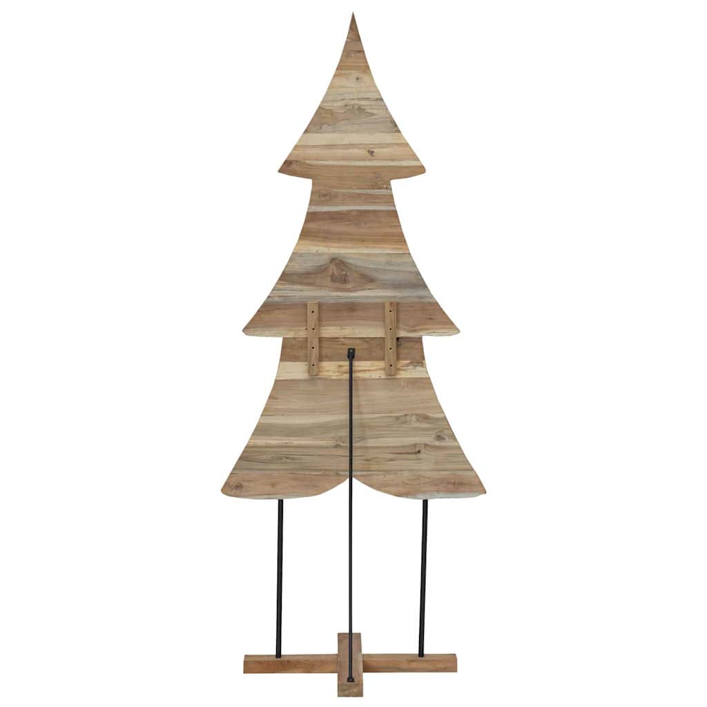 Sapin de Noël avec support Marron 180 cm Bois de teck solide - XIOS