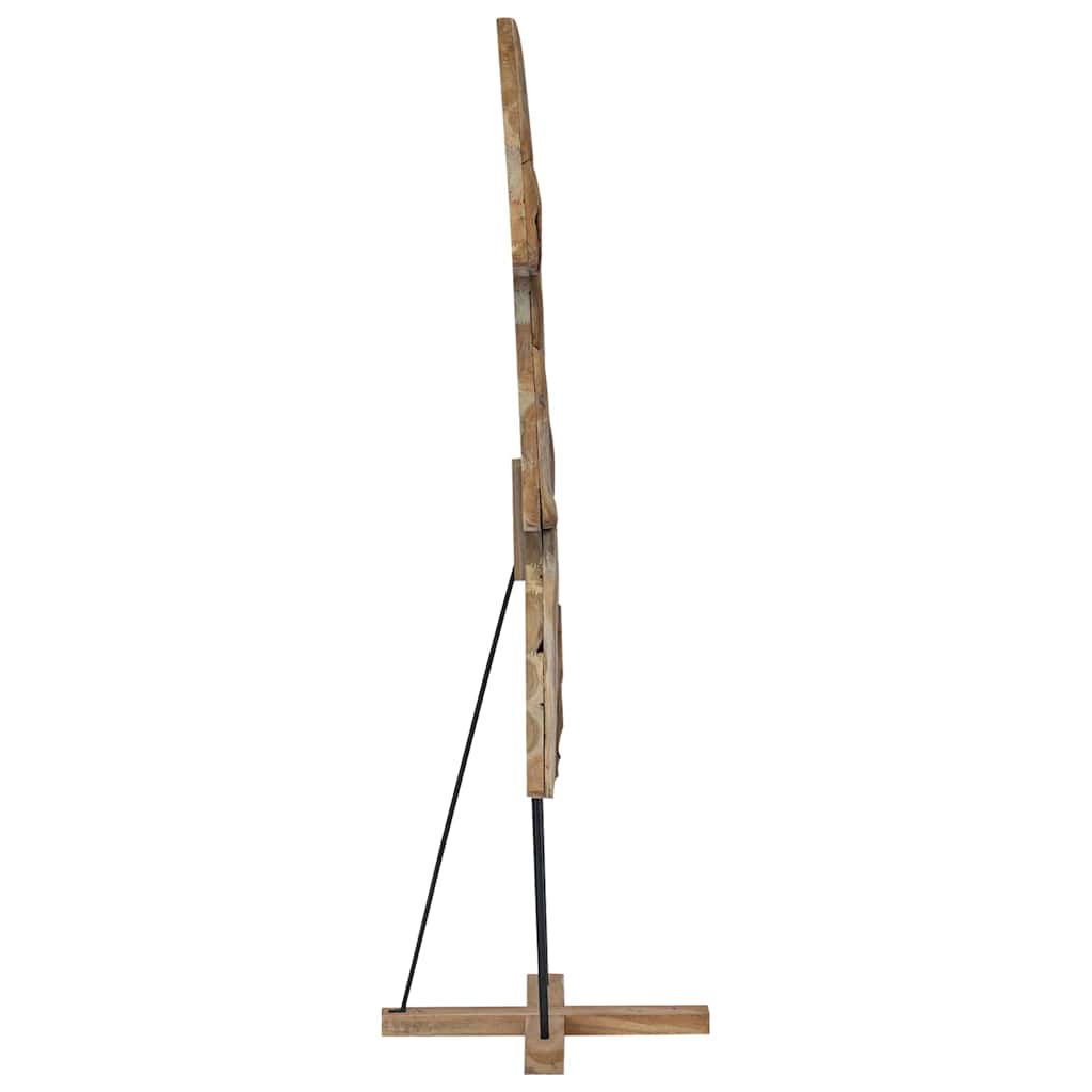 Sapin de Noël avec support Marron 180 cm Bois de teck solide - XIOS