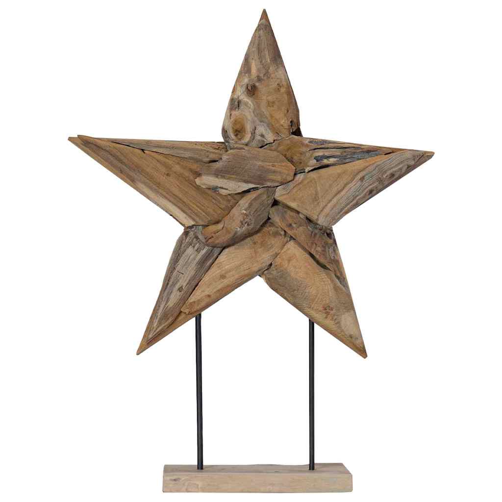 Étoile de Noël Marron 60 x 5 x 75 cm Bois de teck massif - XIOS