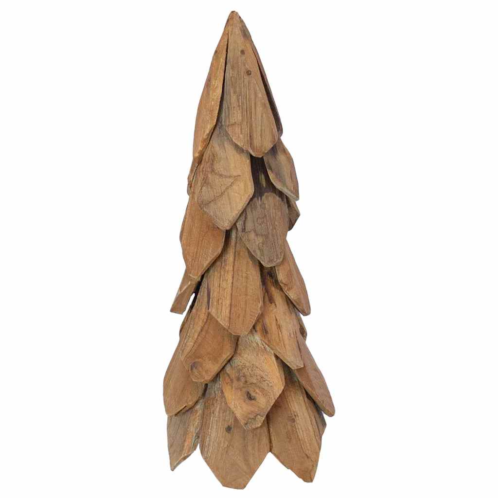 Sapin de Noël avec support Marron 50 cm Bois de teck solide - XIOS