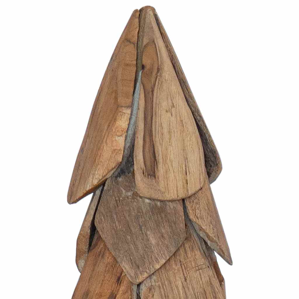 Sapin de Noël avec support Marron 80 cm Bois de teck solide - XIOS