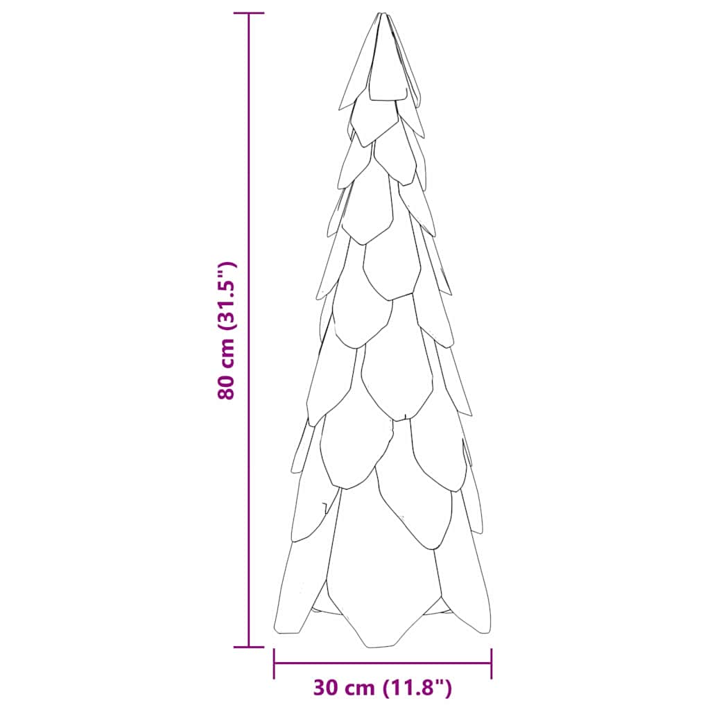 Sapin de Noël avec support Marron 80 cm Bois de teck solide - XIOS