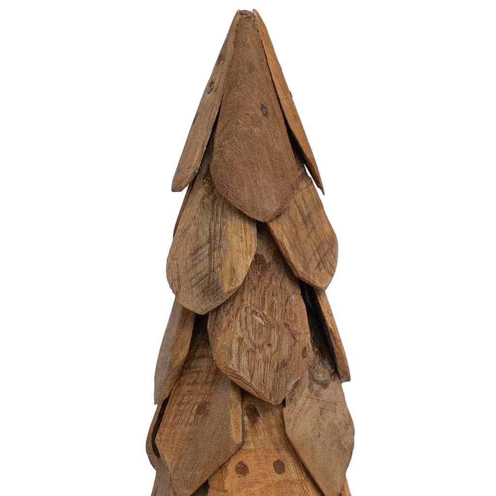 Sapin de Noël avec support Marron 110 cm Bois de teck solide - XIOS